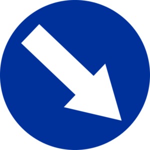 C 4a Přikázaný směr objíždění vpravo